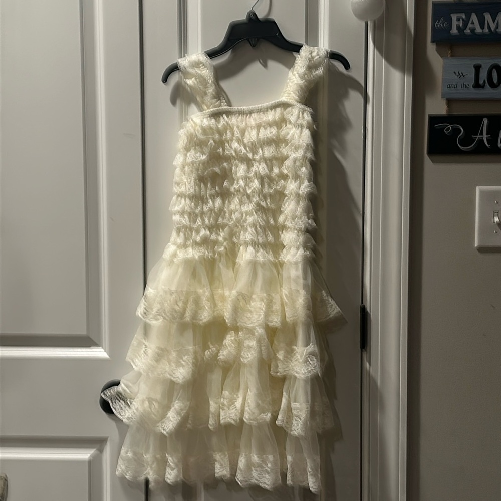 Think Pink Bows Girls Lace Dress